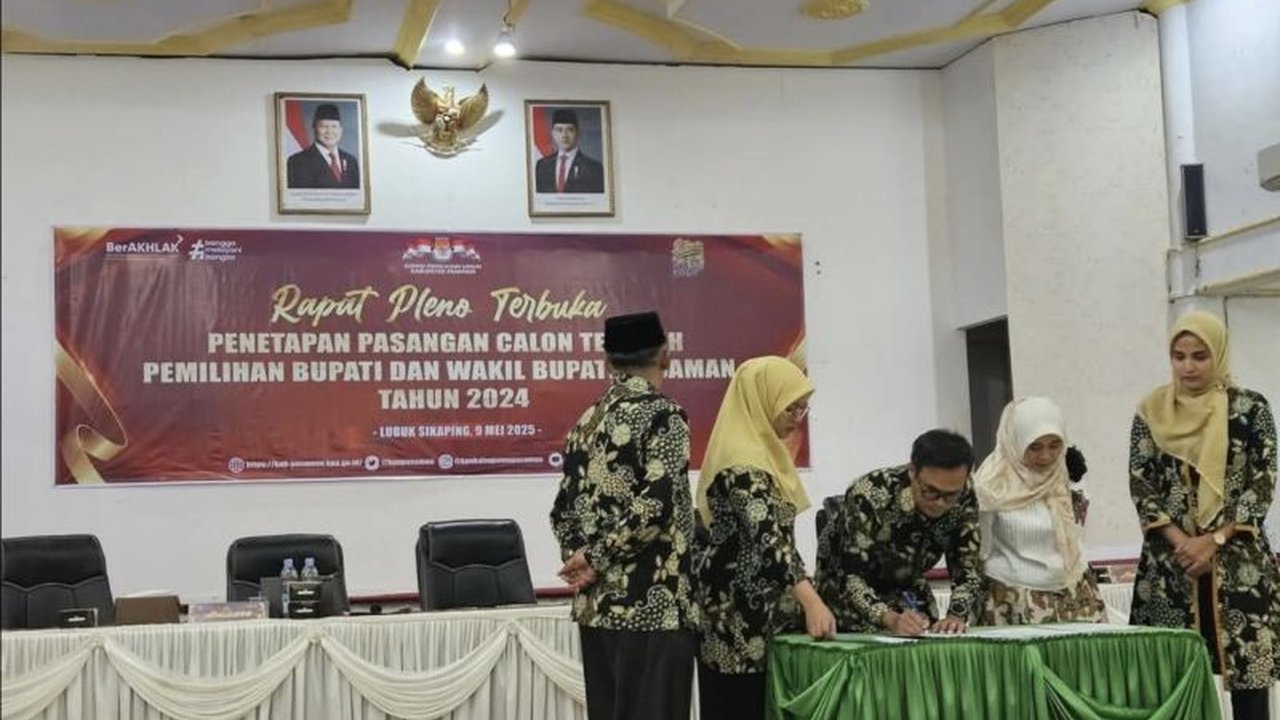 KPU Pasaman Tetapkan Welly Suhery-Parulian Dalimunte sebagai Bupati dan Wakil Bupati Terpilih