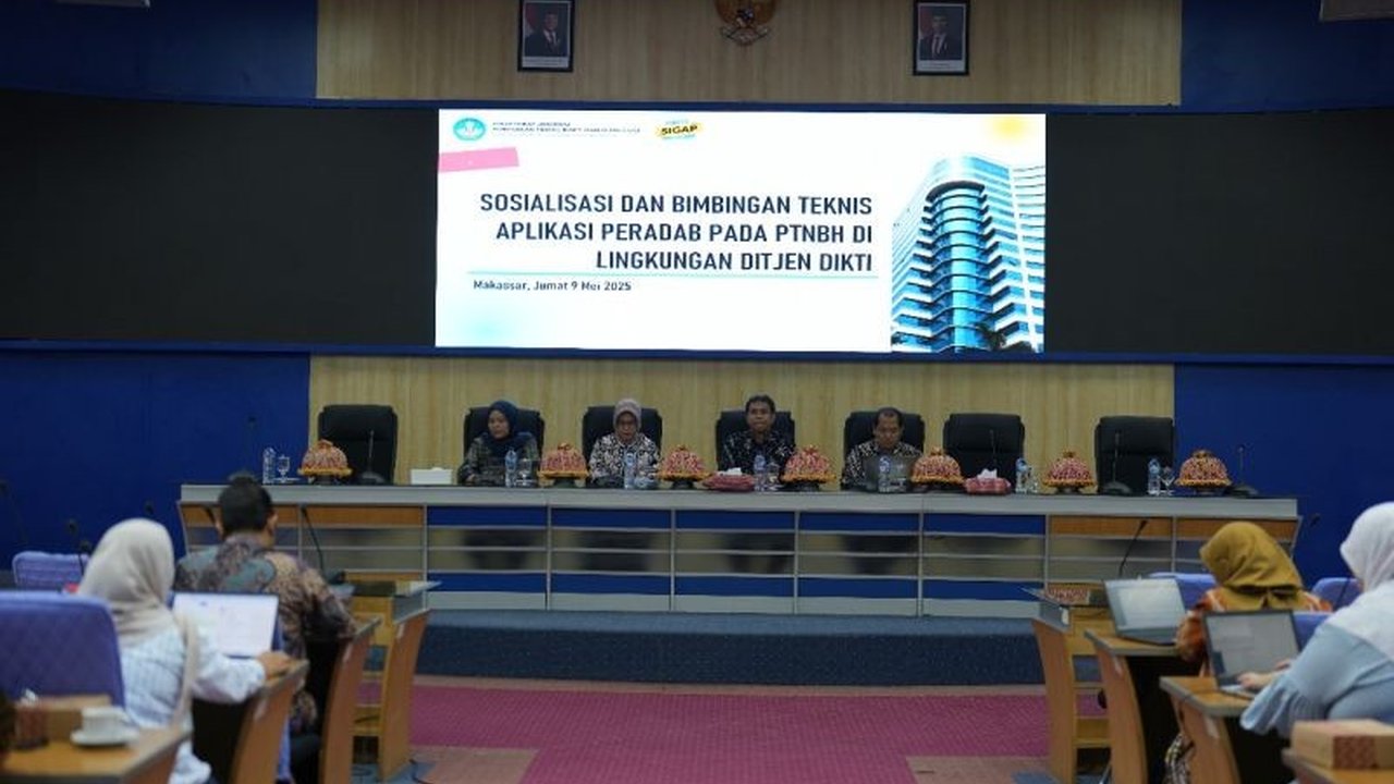 Unhas: Tuan Rumah Bimtek Aplikasi PERADAB untuk PTNBH Seluruh Indonesia