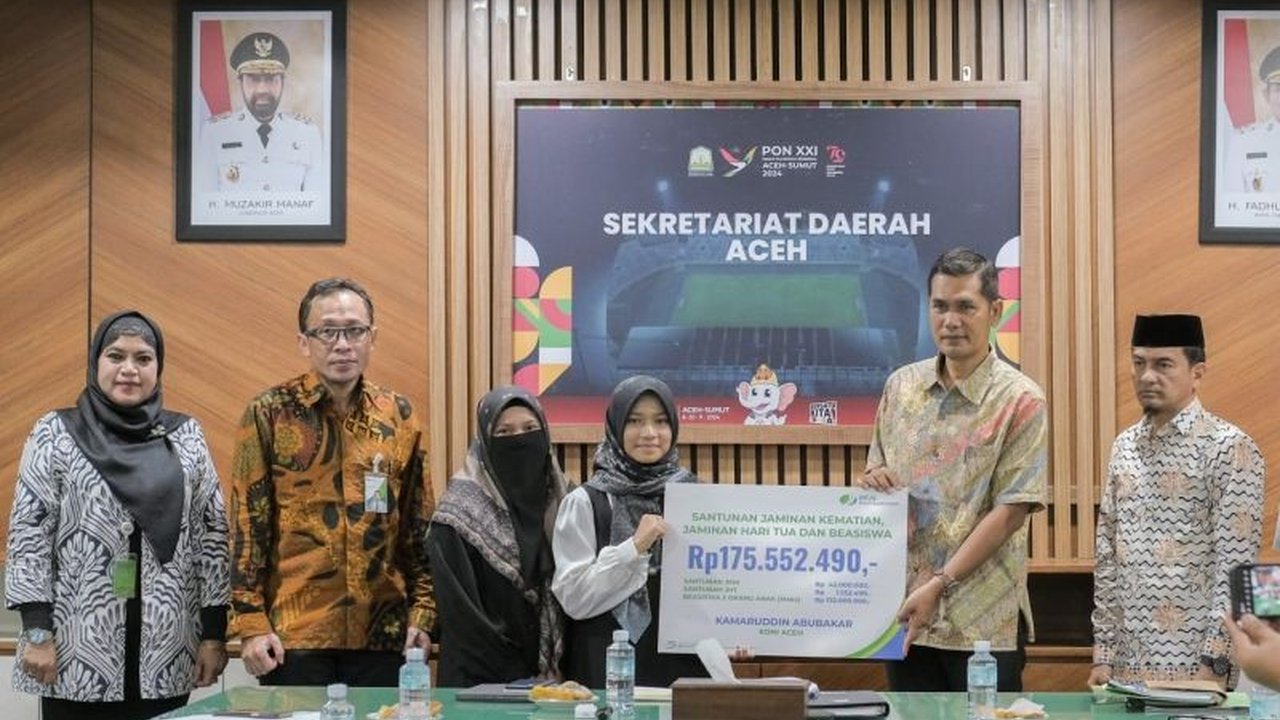 BPJS Ketenagakerjaan memberikan santunan sebesar Rp175 juta kepada ahli waris Ketua KONI Aceh, Kamaruddin Abubakar, yang mencakup santunan kematian, JHT, dan beasiswa pendidikan untuk dua anaknya.