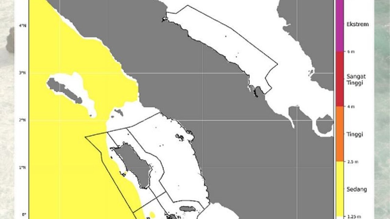 BMKG memperingatkan potensi gelombang tinggi hingga 2,5 meter di perairan barat Nias, Kepulauan Batu, dan Samudra Hindia pada 10-12 Mei 2025, berisiko bagi pelayaran.