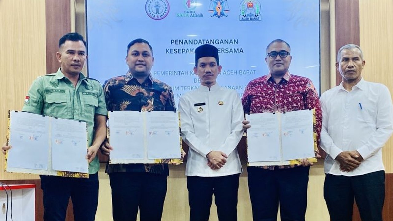 Pemerintah Kabupaten Aceh Barat resmi menyediakan bantuan hukum gratis bagi warga miskin yang bermasalah dengan hukum, bekerja sama dengan beberapa lembaga bantuan hukum.