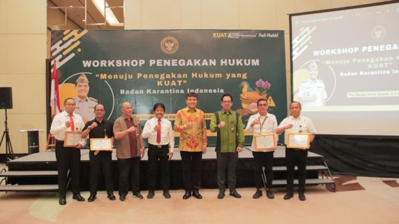 Kepala Barantin, Sahat M Panggabean, menekankan pentingnya penegakan hukum karantina untuk melindungi sumber daya alam hayati Indonesia dari ancaman hama dan penyakit lintas batas.