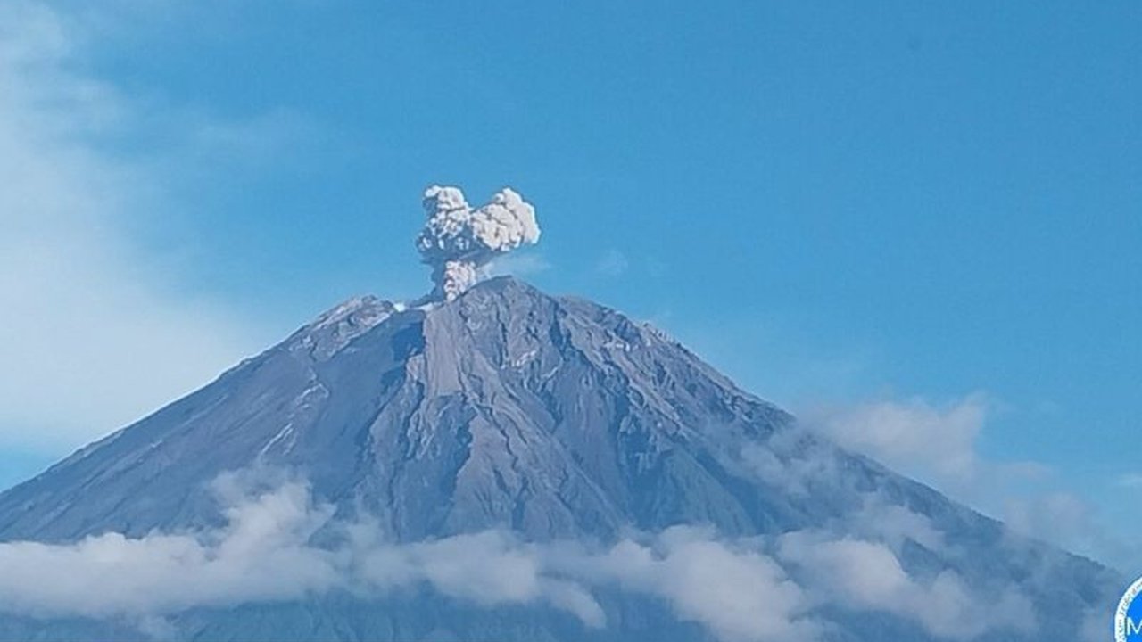 Gunung Semeru kembali erupsi Senin pagi dengan letusan mencapai 700 meter di atas puncak, PVMBG mengimbau masyarakat untuk waspada dan menjauhi radius bahaya.