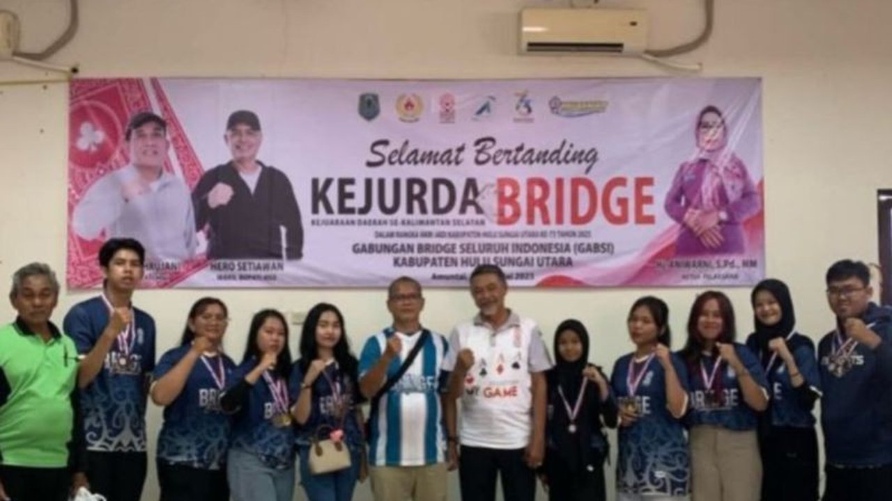 Hulu Sungai Utara dan Tanah Laut Raih Juara Kejurprov Bridge Kalsel 2025
