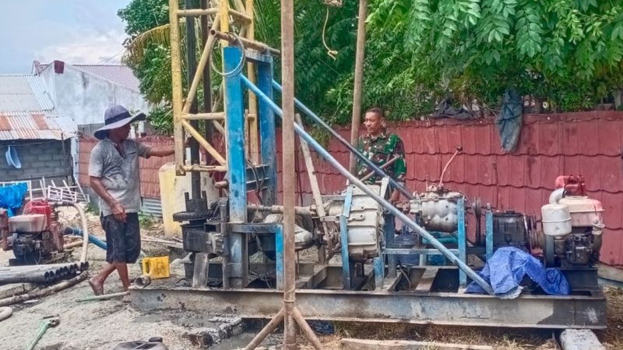 Kodam IM membantu ketersediaan air bersih di tiga wilayah TMMD ke-124 TA 2025 melalui pembangunan sumur bor, pipanisasi, dan bak penampungan air, mengatasi kesulitan akses air bersih di desa-desa.