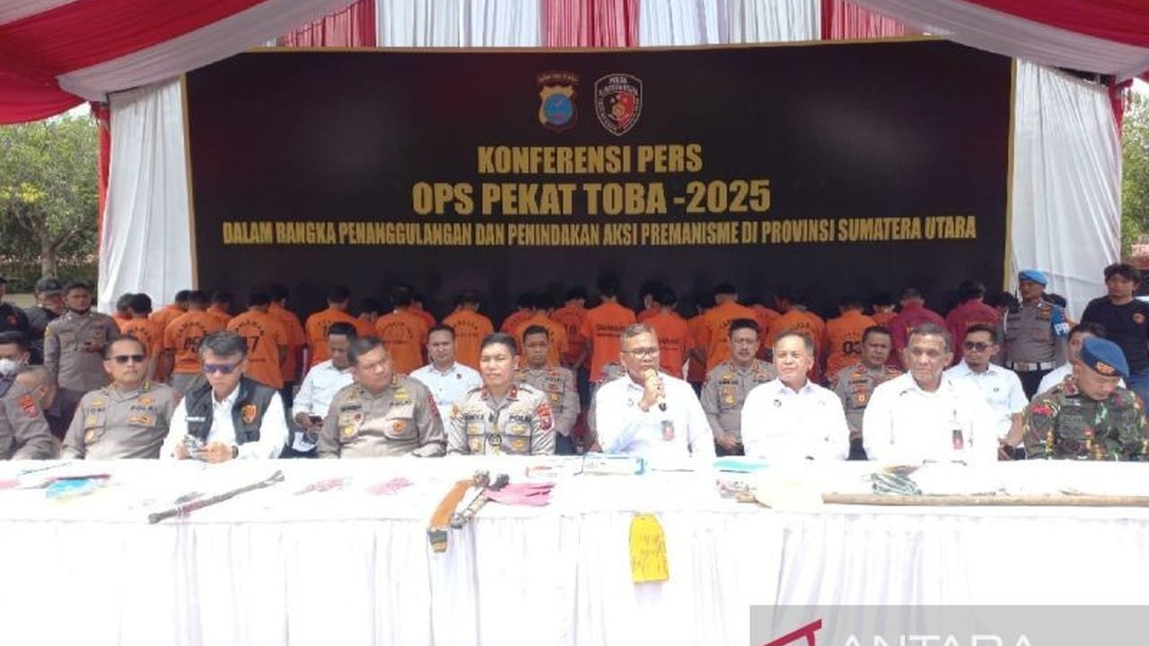 Polda Sumut Berhasil Tindak 1.130 Pelaku Premanisme dalam Operasi Pekat Toba 2025