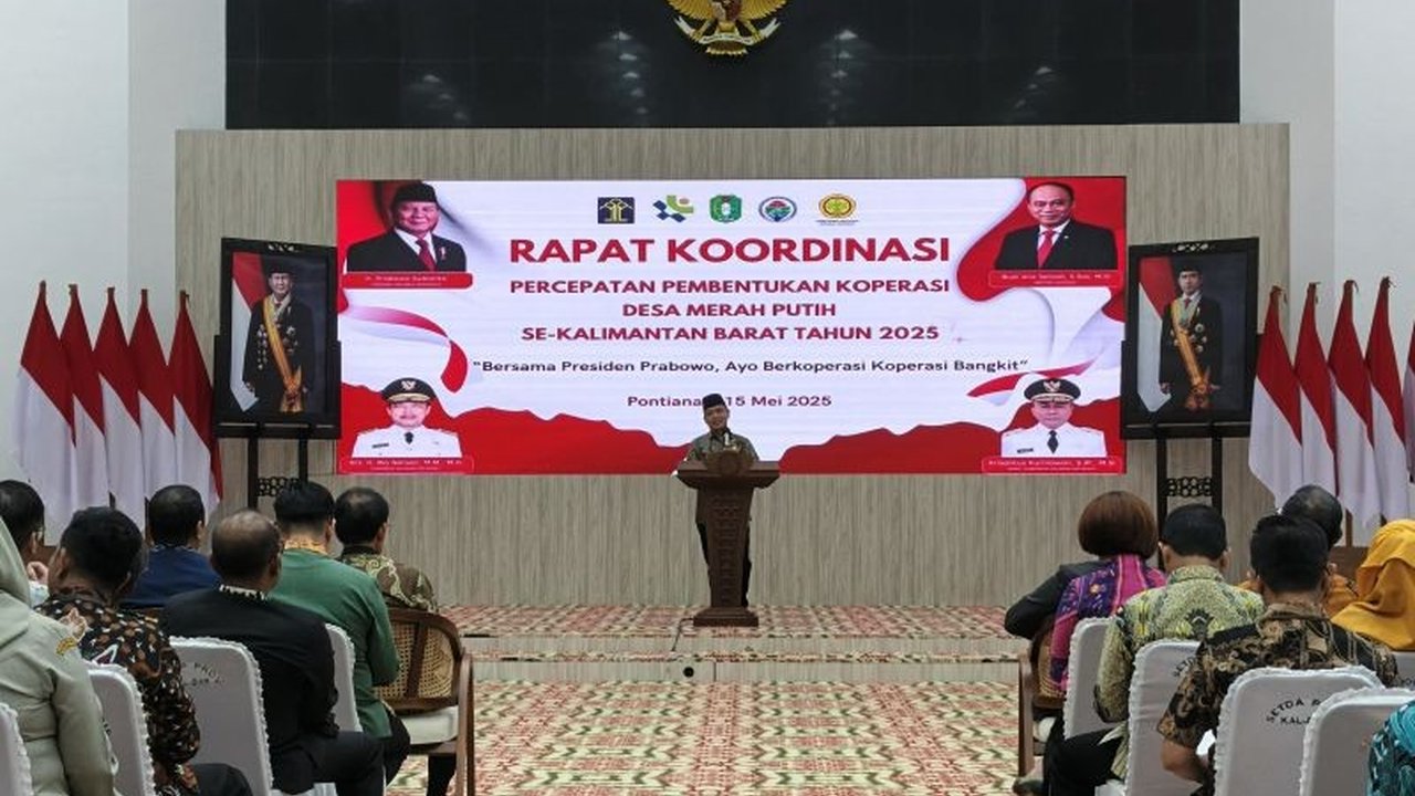 Pemerintah Provinsi Kalimantan Barat (Kalbar) berencana membentuk 2.038 unit Koperasi Merah Putih untuk memperkuat ketahanan pangan dan perekonomian masyarakat desa, dengan dukungan penuh dari Bank Kalbar dan Kementerian Hukum dan HAM Kalbar.