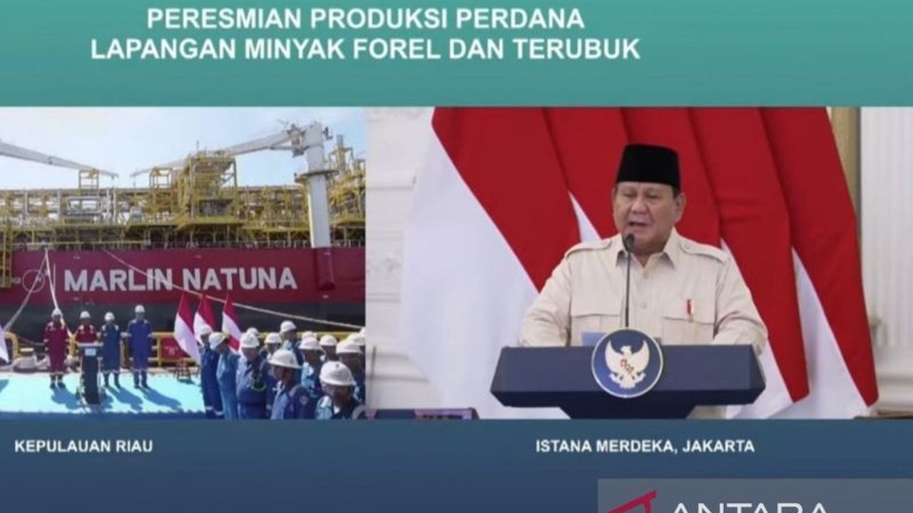 Presiden Prabowo Subianto meresmikan Lapangan Minyak Forel dan Terubuk di Natuna, ditargetkan mampu meningkatkan produksi minyak nasional dan memperkuat perekonomian Indonesia.