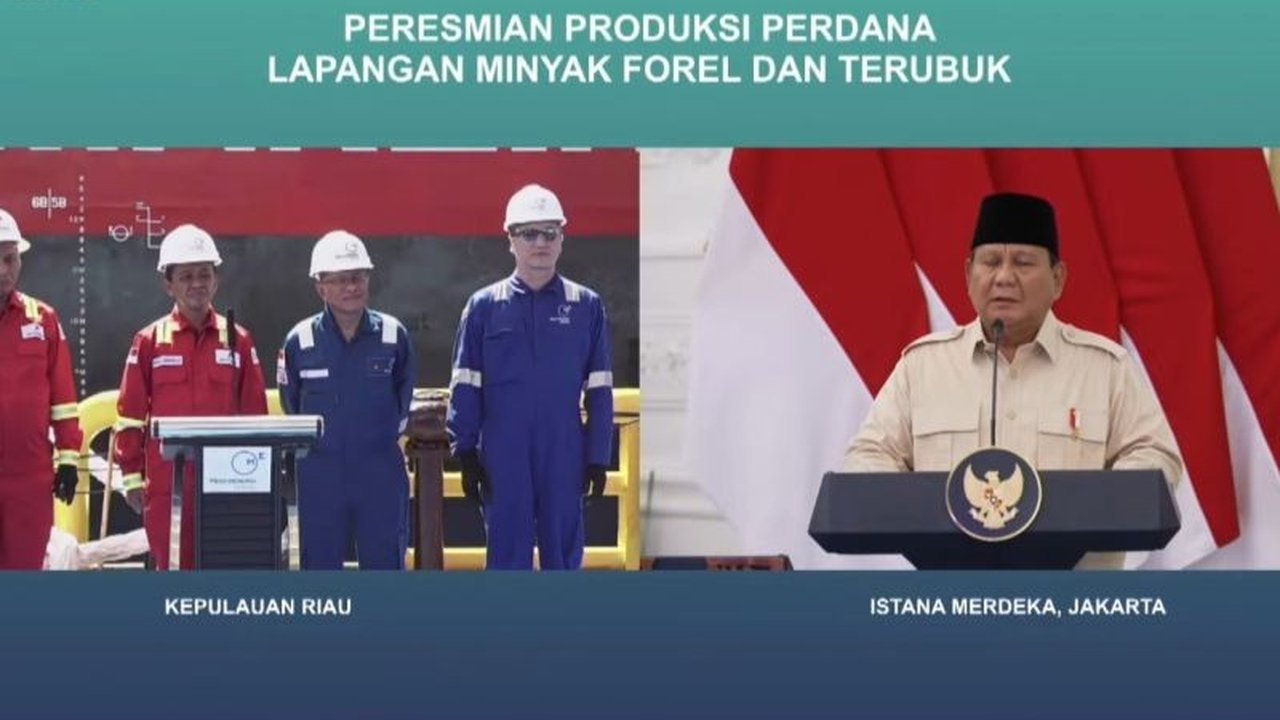 Presiden Prabowo Subianto menyatakan proyek migas Natuna bukti nyata kemampuan anak bangsa dalam teknologi energi, menghasilkan 20 ribu barel minyak dan 60 MMSCFD gas per hari.