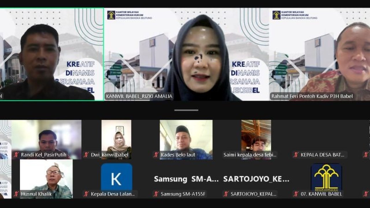 Sebanyak 21 kepala desa dan lurah di Bangka Belitung mengikuti pembekalan peacemaker training sebagai tahapan seleksi Peacemaker Justice Award (PJA) 2025, dengan harapan dapat mengharumkan nama daerah di tingkat nasional.