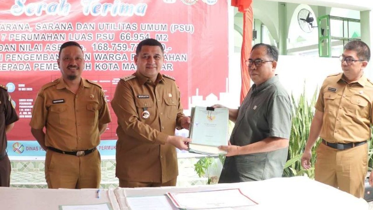 Pemkot Makassar menerima aset prasarana, sarana, dan utilitas umum (PSU) senilai Rp168 miliar dari pengembang perumahan untuk kepentingan masyarakat.