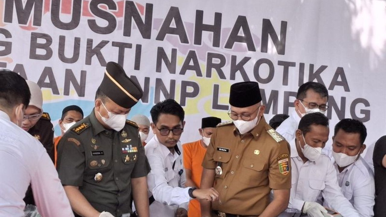 Gubernur Lampung menyatakan pemusnahan 14,9 kg sabu sebagai wujud perlindungan generasi muda dari bahaya penyalahgunaan narkoba.