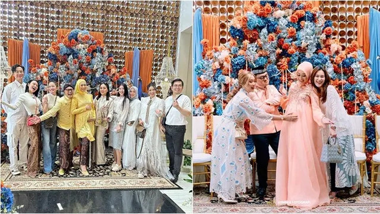 Potret tamu artis di acara mitoni Hemas Nura, istri Danang DA. (sumber: Instagram/fitricarlina/danang_official91)