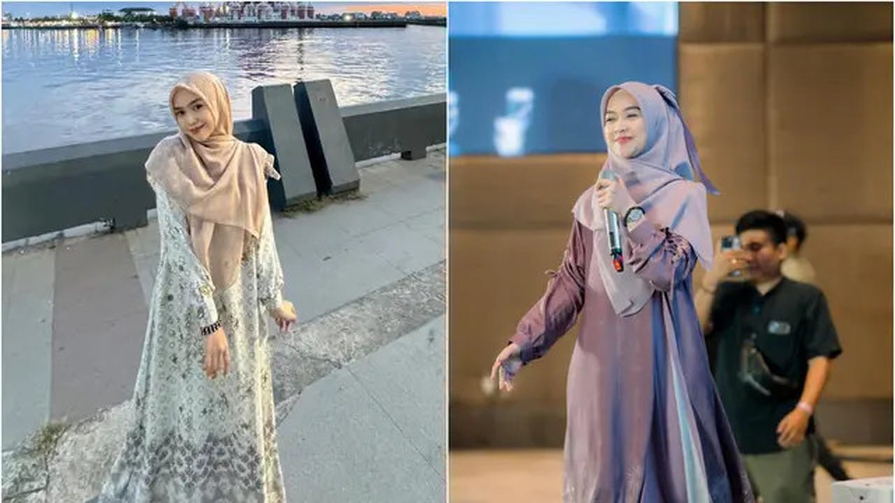 Inspirasi Gamis Kekinian ala Ria Ricis (Sumber: IG/riaricis1795)