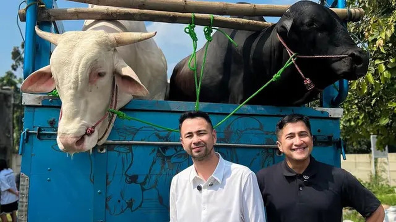 Artis Kurban Sapi di Idul Adha 2025. (sumber: Instagram/raffinagita1717)