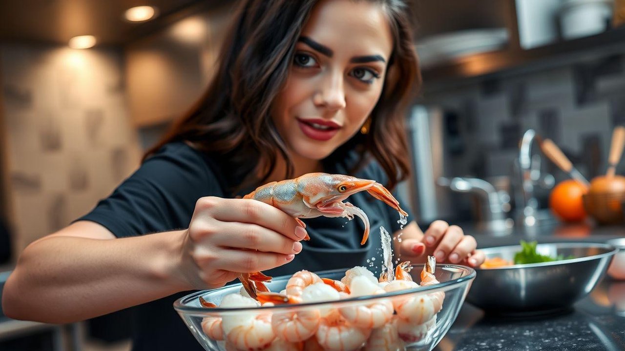 cara membersihkan udang