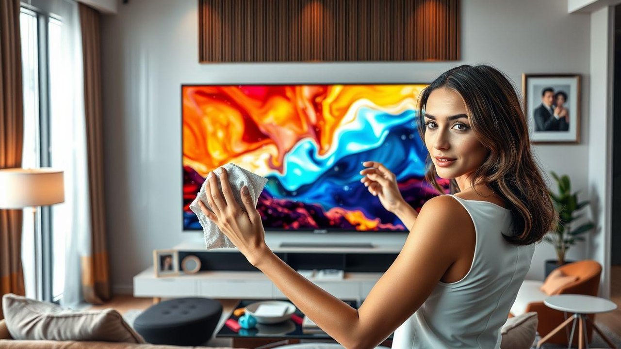 cara membersihkan layar tv led