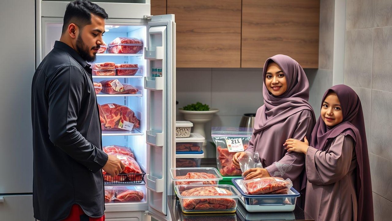 cara menyimpan daging kurban di kulkas