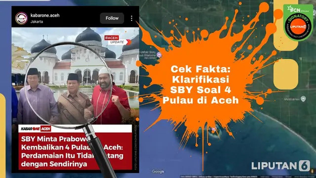 Cek Fakta klarifikasi SBY