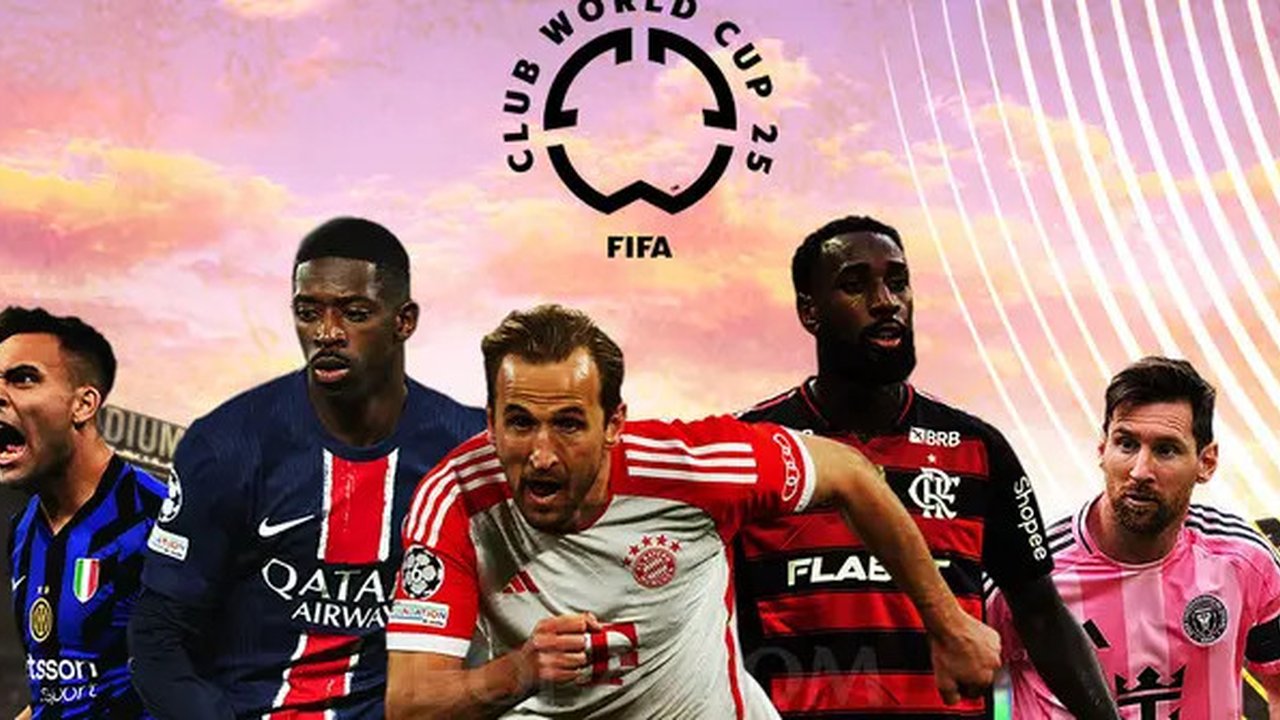 Piala Dunia Antarklub - Lautaro Martinez, Ousmane Dembele, Harry Kane, Gerson, Lionel Messi (Bola.com/Adreanus Titus)