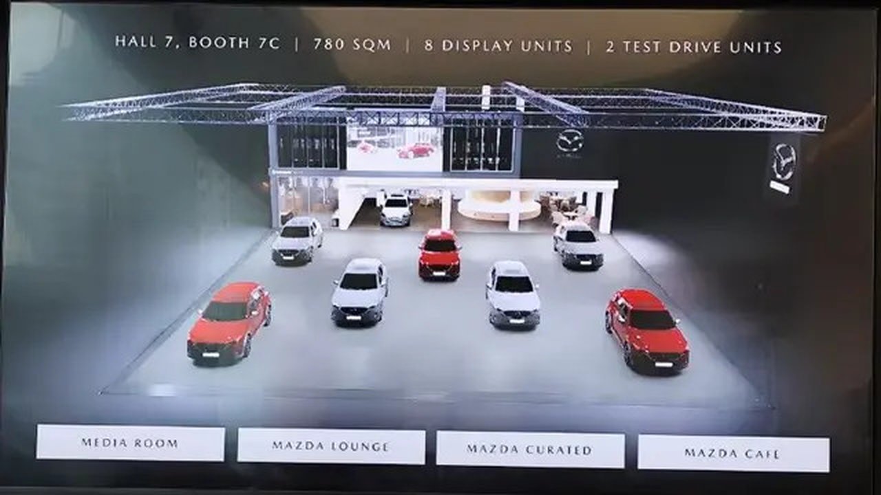 Booth Mazda Indonesia di GIIAS 2025 terinspirasi dari flagship showroom mereka, Mazda Trans Aoyama di Tokyo, Jepang.