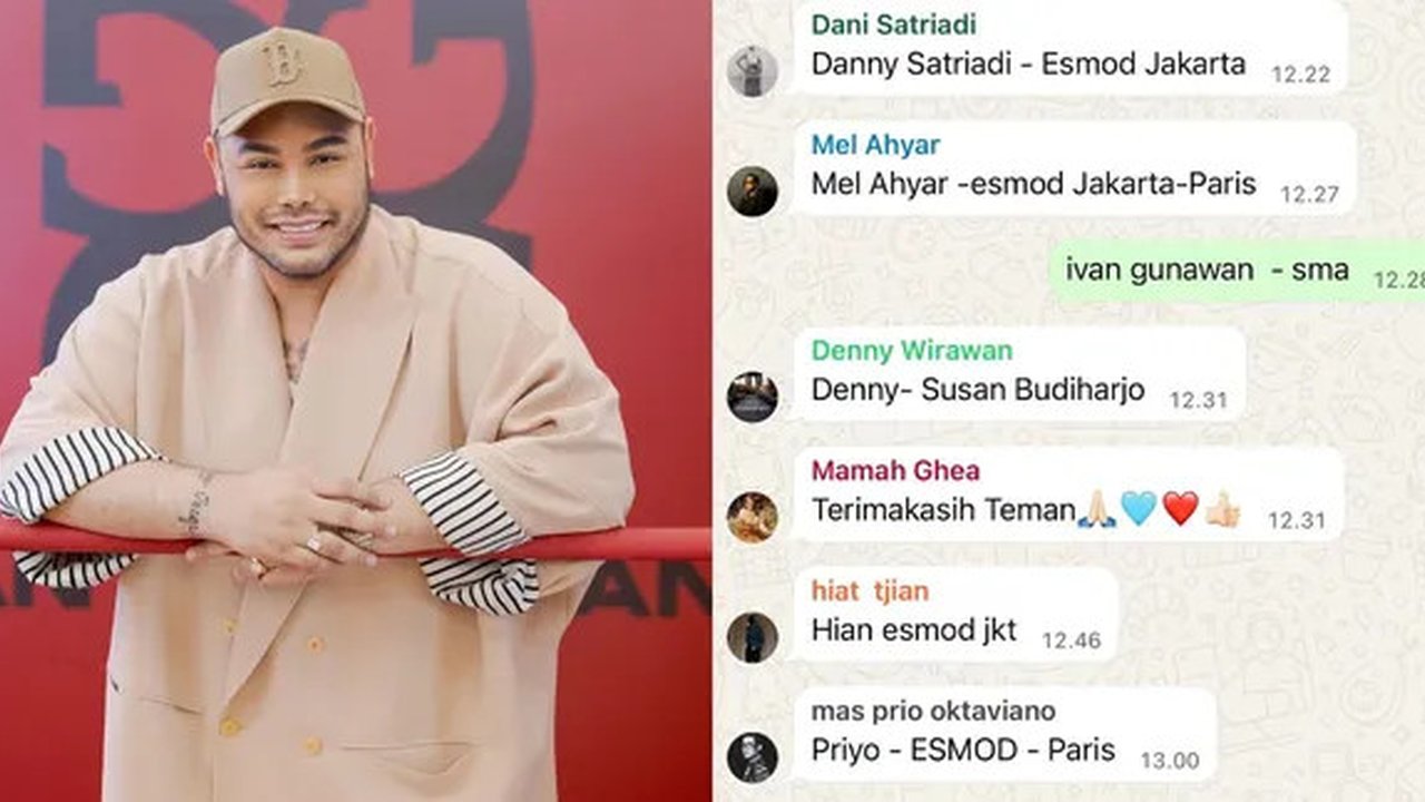 Ivan Gunawan Tetap Bangga Meski Lulusan SMA, Pamer Chat Grup Ikatan Perancang Mode Indonesia