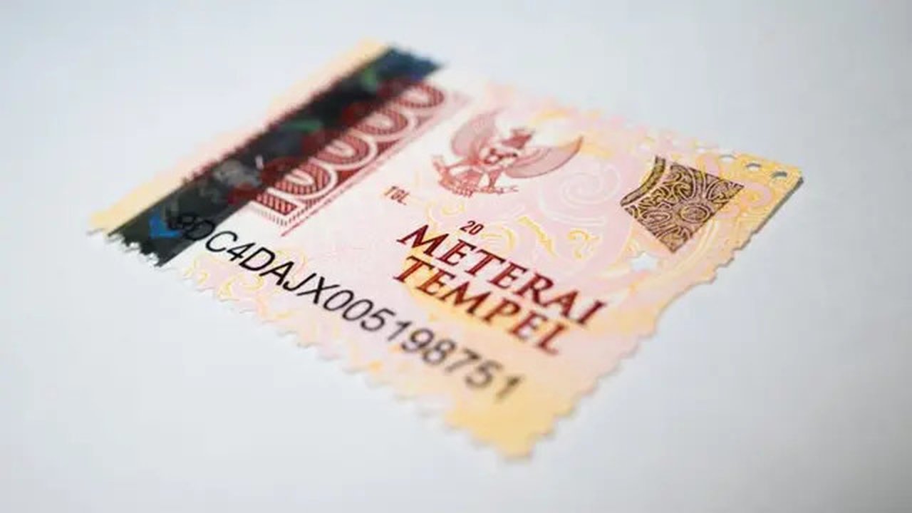 penampakan meterai tempel baru Rp 10.000 (Dok DJP)