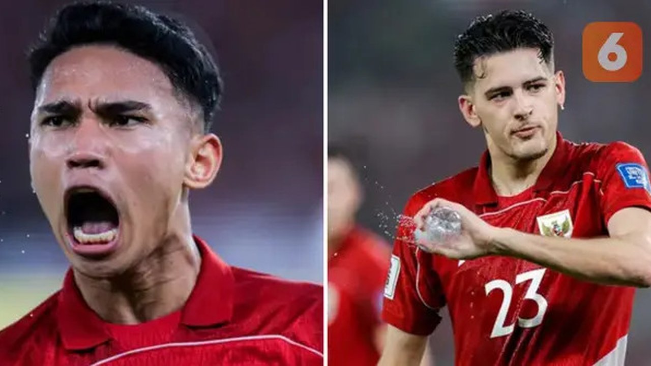 Dua pemain Timnas Indonesia, Marselino Ferdinan dan Justin Hubner, masuk nominasi calon bintang masa depan Kualifikasi Piala Dunia 2026 Zona Asia versi AFC. (Bola.com/Bagaskara Lazuardi).