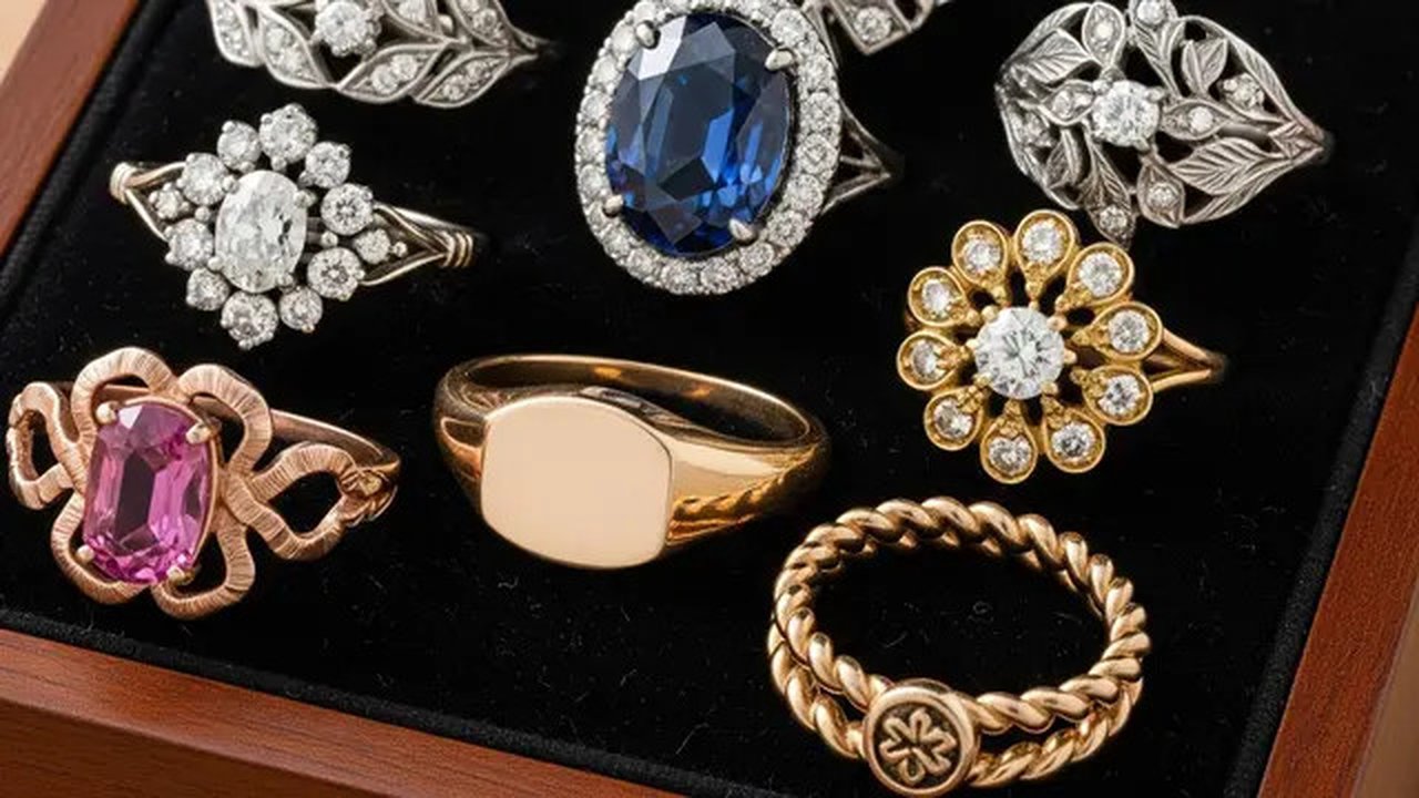 Model Cincin Emas 24k Motif Vintage. Foto: Gemini