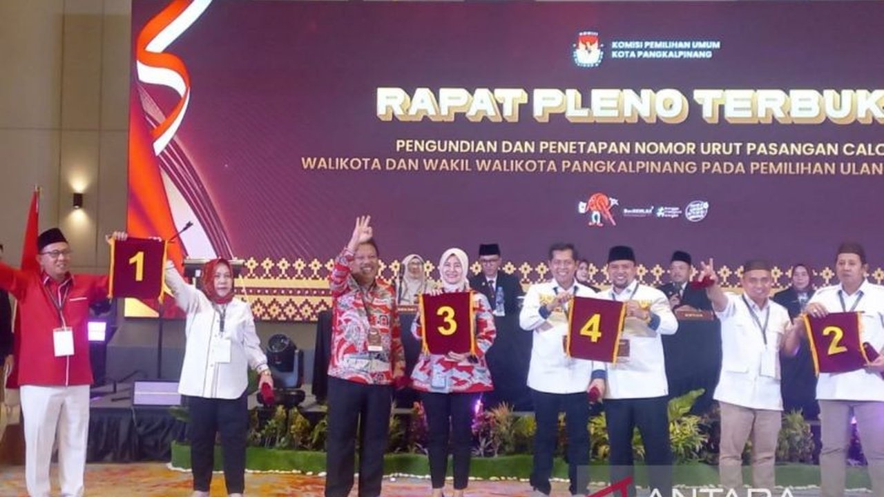 Komisi Pemilihan Umum (KPU) Pangkalpinang telah menetapkan nomor urut peserta Pilkada Ulang 2025. Simak siapa saja calonnya dan mengapa Pilkada ini harus diulang!