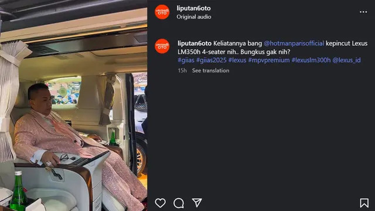 Hotman paris Jalan-Jalan di GIIAS 2025, Cari Mobil yang Lebih dari Lamborghini (ist)