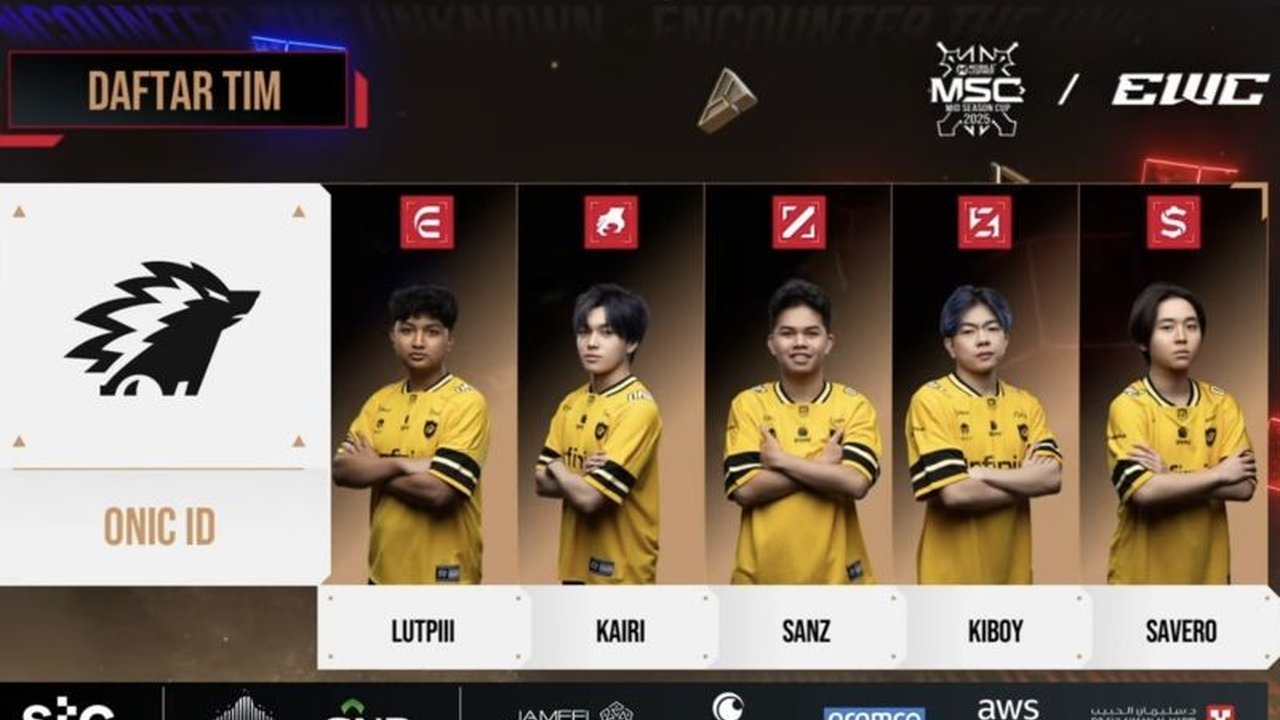 Tim perwakilan Indonesia, Onic, berhasil Onic Lolos Semifinal MSC EWC 2025 setelah menumbangkan Mythic Seal 3-0. Akankah mereka meraih gelar juara tahun ini?