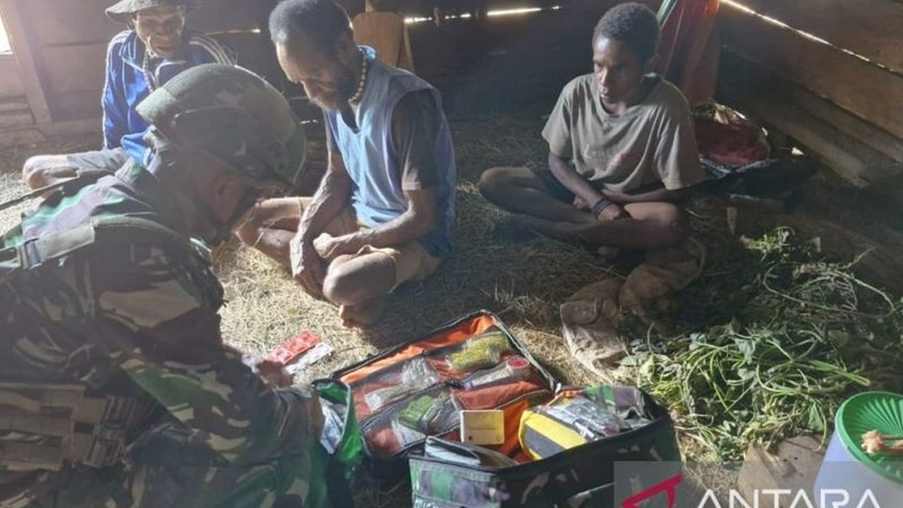 Satgas Yonif 521/DY berhasil menyukseskan program Cek Kesehatan Gratis (CKG) di Mamberamo Tengah, Papua Pegunungan, wujud nyata kepedulian TNI pada kesehatan warga.