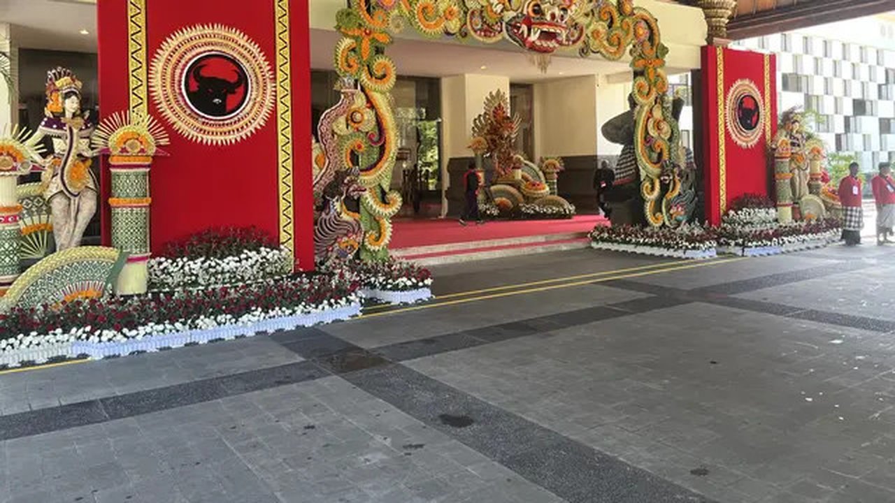 Lokasi Kongres ke-VI PDIP di Bali Nusa Dua Convention Center (BNDCC), Badung, Bali. (Liputan6.com/Putu Merta Surya Putra)
