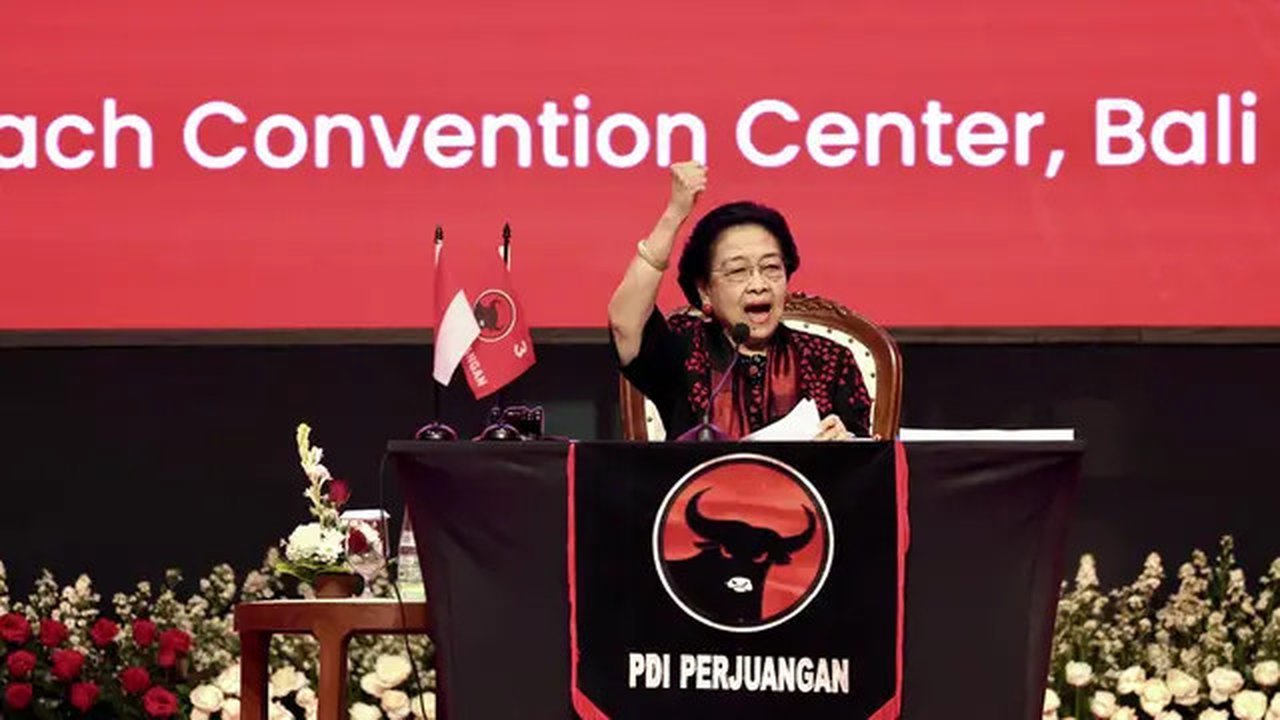 Ketua Umum PDIP Megawati Soekarnoputri saat memberikan pengarahan di acara Bimtek Nasional PDIP di Bali. (Foto: Tim Media PDIP).