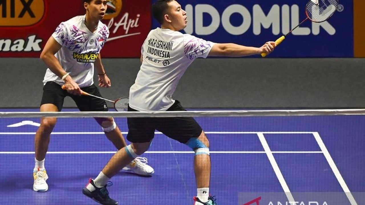 Derby Indonesia China Open 2025 akan tersaji di babak 16 besar saat Sabar Karyaman Gutama/Moh Reza Pahlevi Isfahani menantang Fajar Alfian/Muhammad Shohibul Fikri. Siapa yang akan melaju?