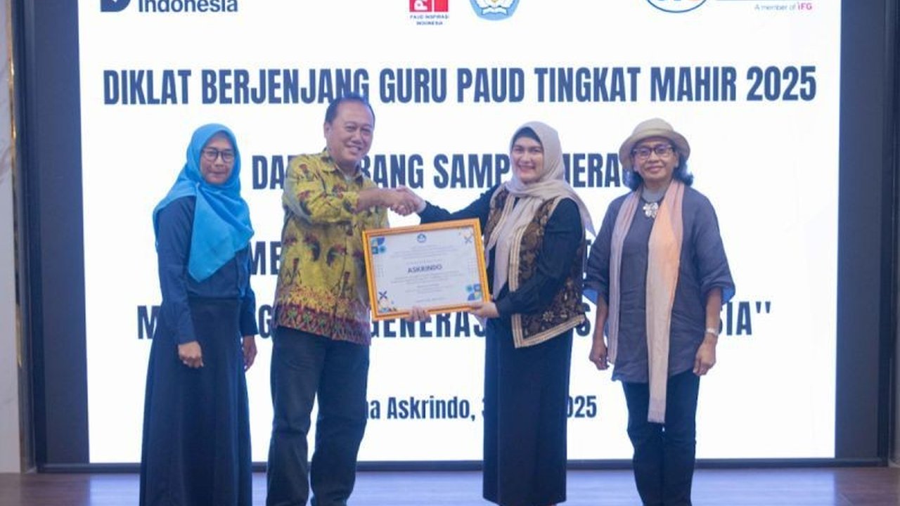 PT Askrindo tegaskan komitmen pada peningkatan kualitas guru PAUD melalui program Diklat Berjenjang, bentuk investasi strategis demi wujudkan generasi emas Indonesia.