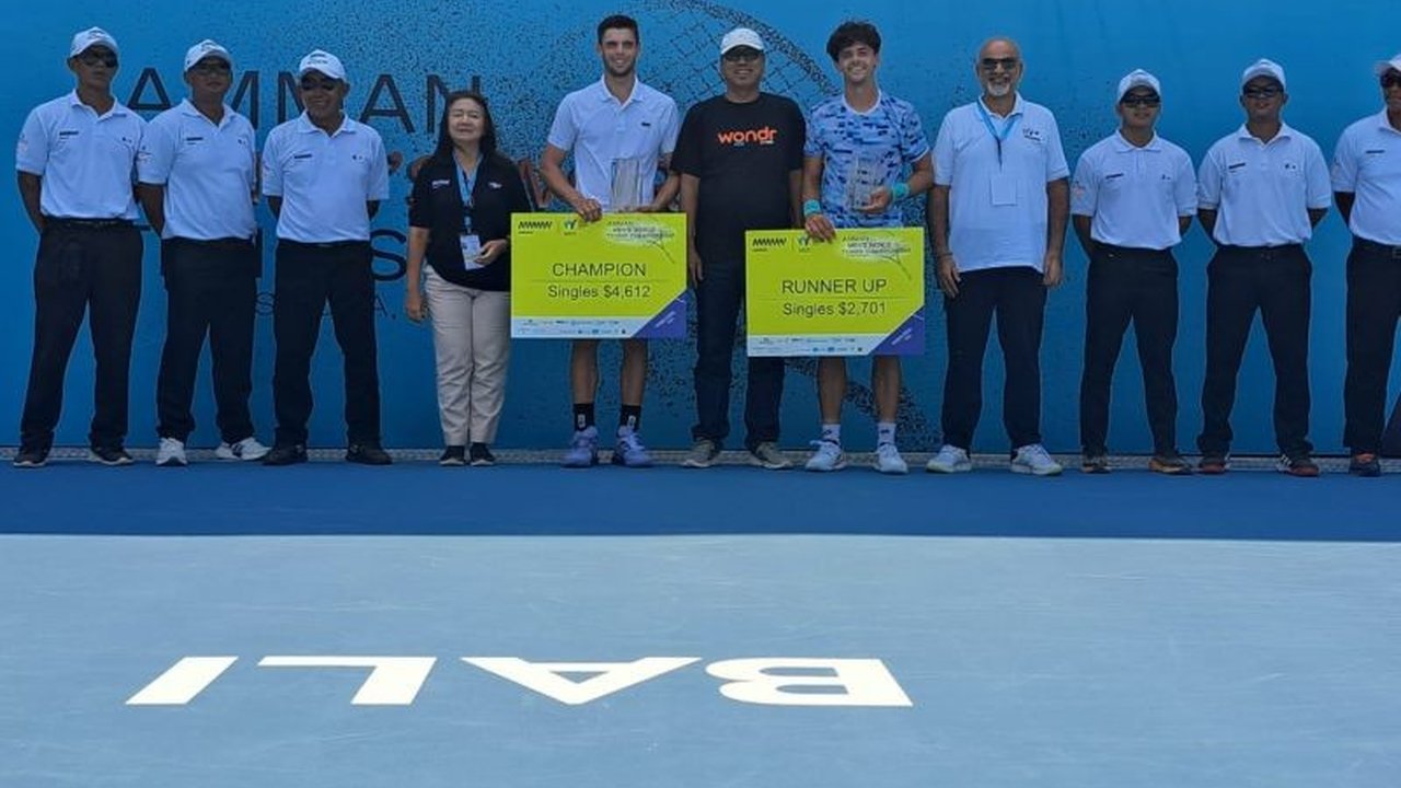 Petenis Prancis Arthur Gea berhasil meraih gelar juara tunggal putra ITF M25 Seri III di Bali setelah mengalahkan wakil Turki, Yanki Erel, dalam laga final yang dramatis.