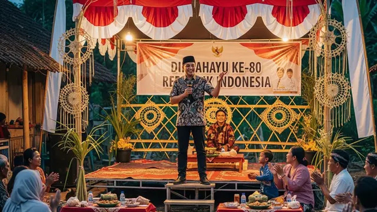 Contoh Teks MC Malam Tirakatan 17 Agustus Format Khidmat. Foto: Gemini