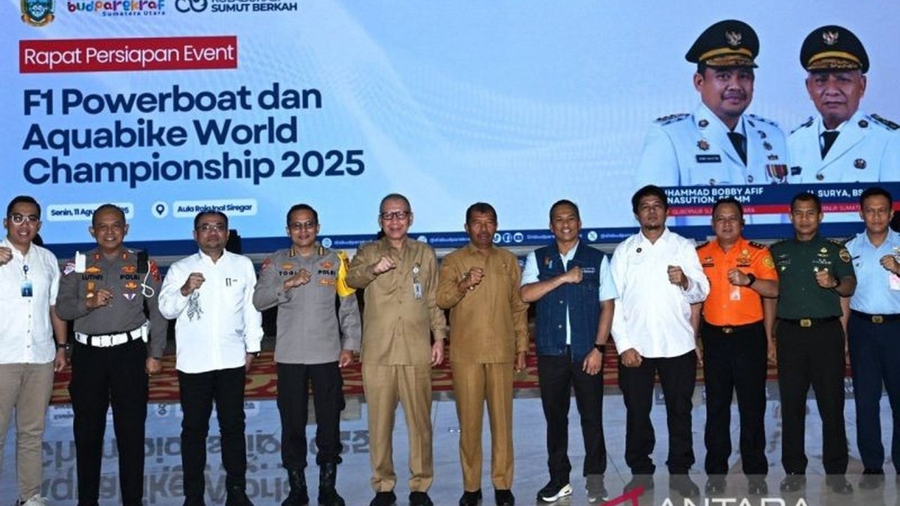 Pemerintah Provinsi Sumatera Utara memastikan kesiapan Aquabike F1 Powerboat Sumut 2025 di Danau Toba. Acara ini diharapkan mendongkrak pariwisata dan ekonomi lokal.