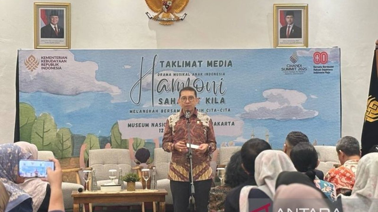 Drama Musikal Harmoni Sahabat Kila akan digelar sebagai bentuk apresiasi talenta musik anak Indonesia. Simak alasan Menbud Fadli Zon mengapa lagu anak begitu krusial.