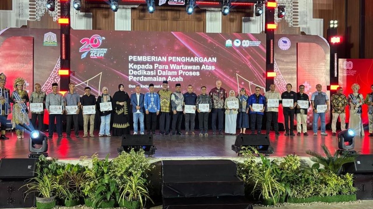 Mengenang Dua Dekade Damai: Pemerintah Aceh Beri Penghargaan untuk Jurnalis Perdamaian Aceh