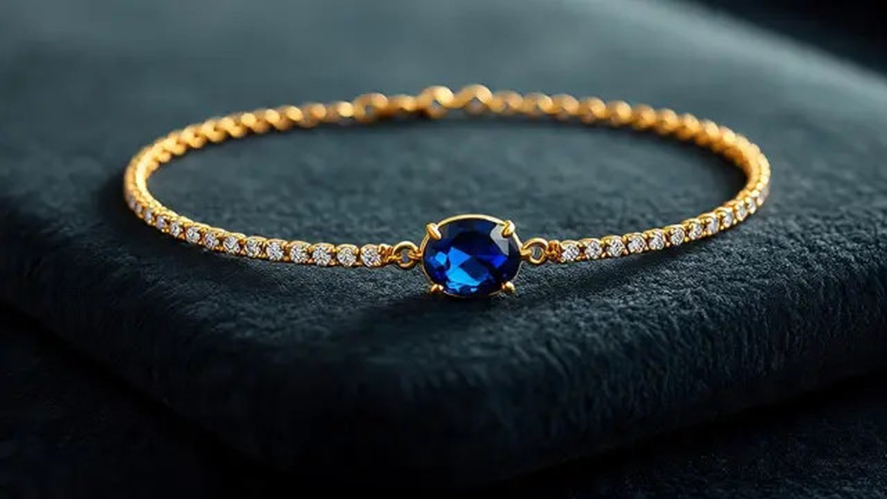 Gelang Batu Permata Emas Kuning Elegan 2025 (Meta AI)