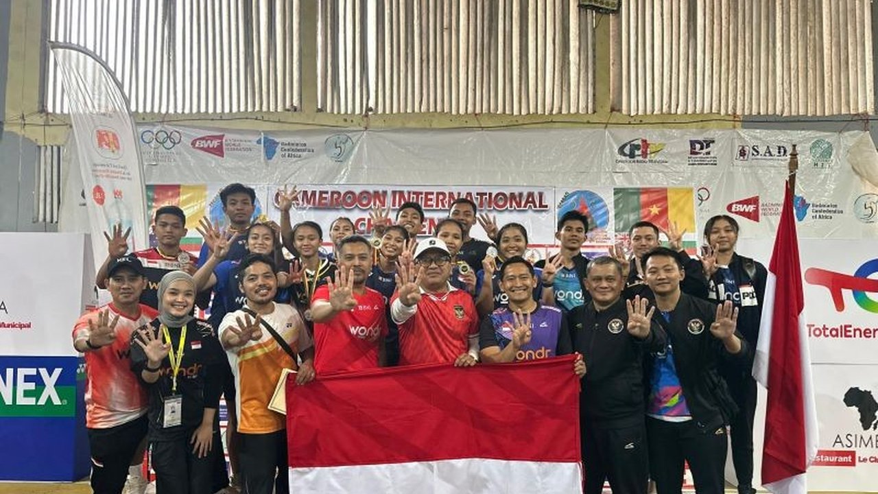 Tim Bulu Tangkis Indonesia kembali menunjukkan dominasinya dengan meraih empat gelar juara di Cameroon International Challenge 2025. Penasaran siapa saja pahlawannya?