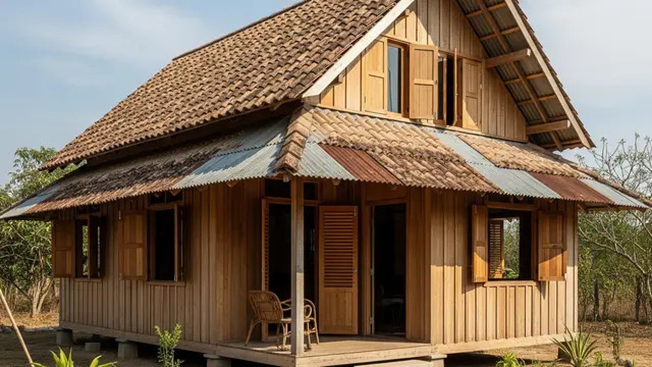 Rumah Kayu 4x6 Ala Pedesaan (Foto: Gemini AI)