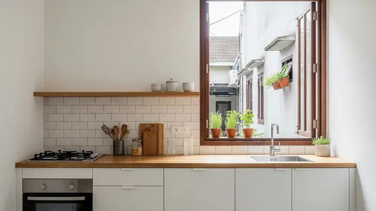 Desain Dapur Minimalis di Rumah Gang Sempit. (Foto: Gemini AI)