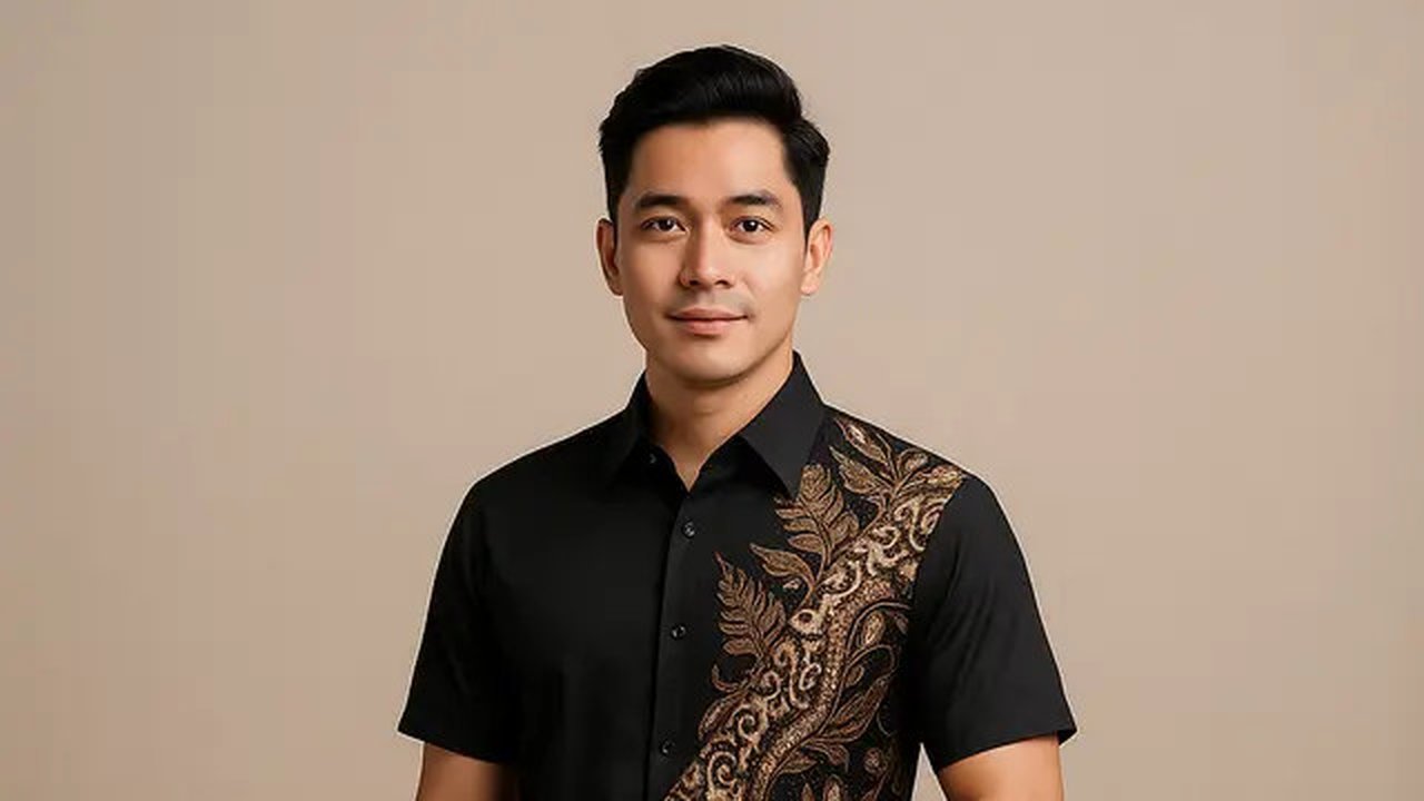 Model Baju Batik Pria Kombinasi Hitam