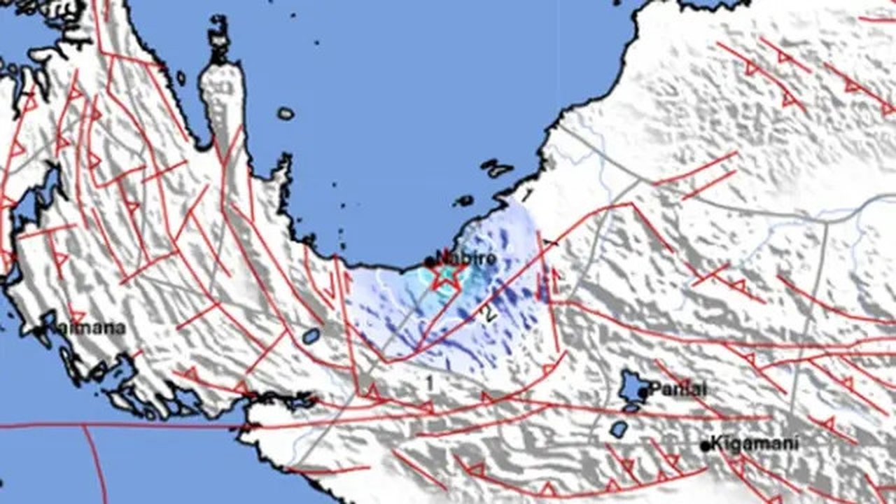 Gempa Magnitudo 6,6 mengguncang Nabire Papua Tengah, Jumat (19/9/2025), pukul 01.19.50 WIB. (Liputan6.com/ Dok BMKG)