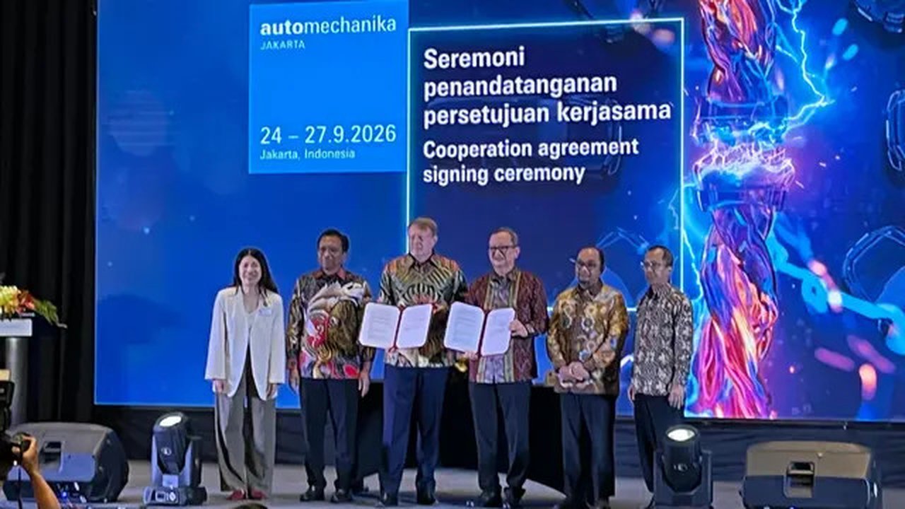 Pameran suku cadang dan komponen otomotif, Automechanika Jakarta, bakal berlangsung 24--27 September 2026 di Nusantara International Convention Exhibition (NICE), PIK 2. (Liputan6.com/Septia