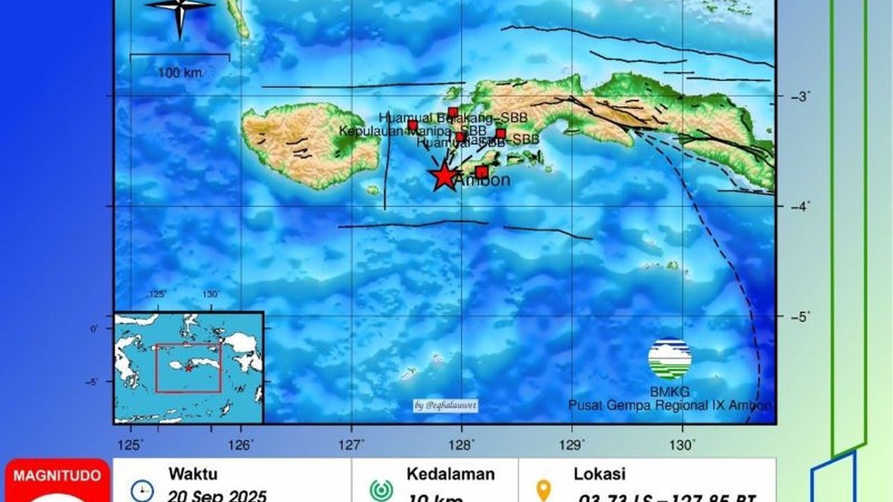Gempa Ambon berkekuatan magnitudo 4,8 mengguncang wilayah Ambon, namun BMKG memastikan tidak berpotensi tsunami. Ketahui penyebab Ambon sering diguncang gempa.